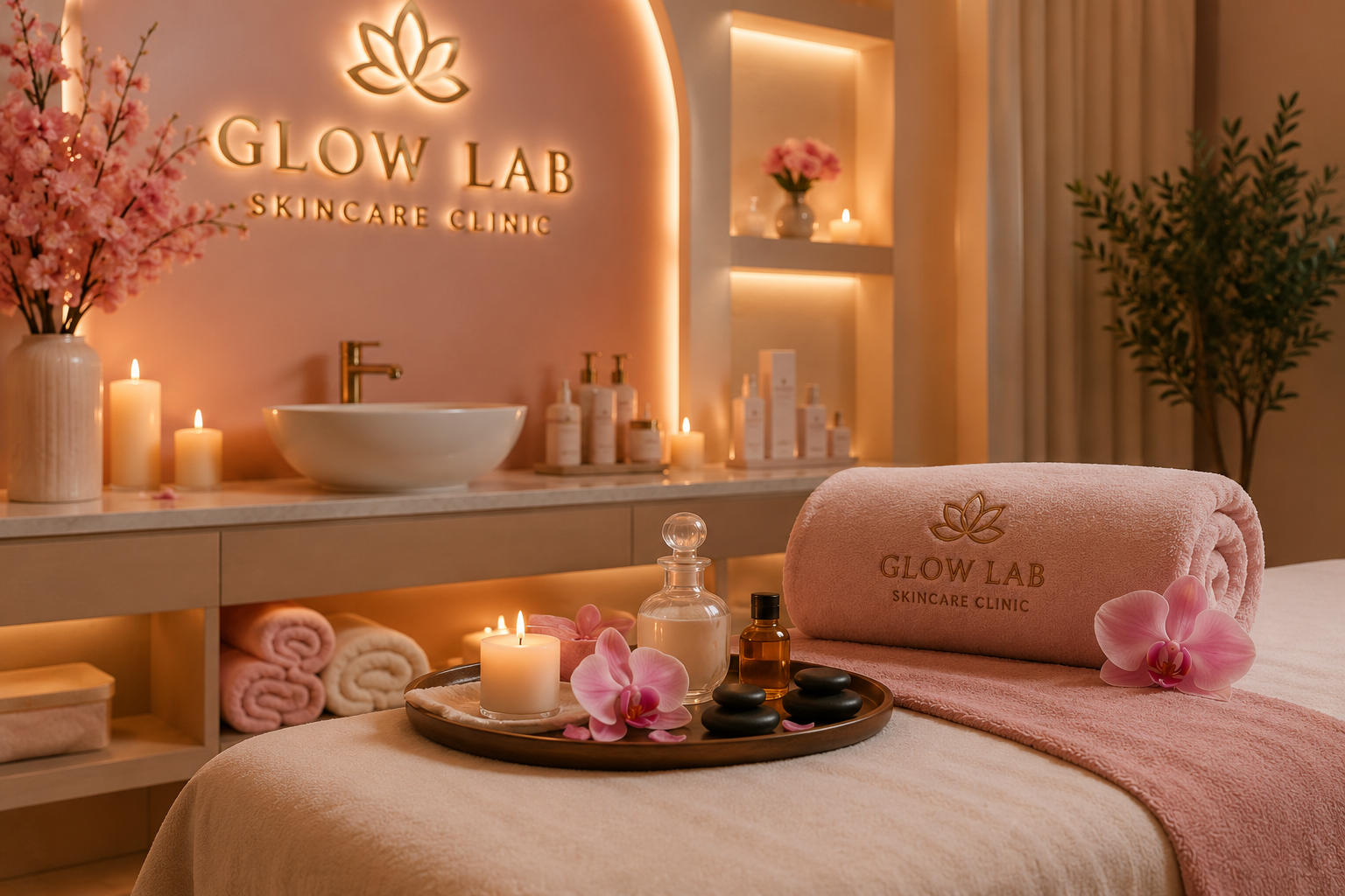 Luxury spa treatment at Glow Lab Skincare Clinic